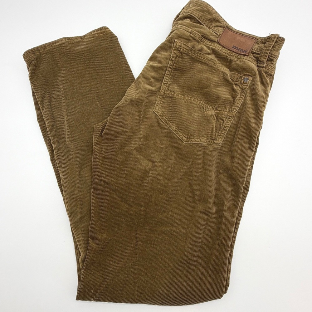 Mavi Jeans Zach Straight Leg Brown Corduroy Pants Mens 36x34 453